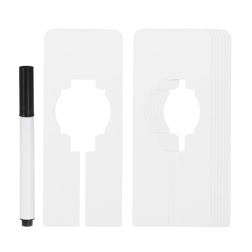 PATIKIL Kleider-Teiler zum Aufhängen von Kleidung, 8er Pack Rechteckige Kleiderstangen-Teiler mit leeren Etiketten zur Sortierung und Trennung, inklusive Marker-Stift,, Weiß