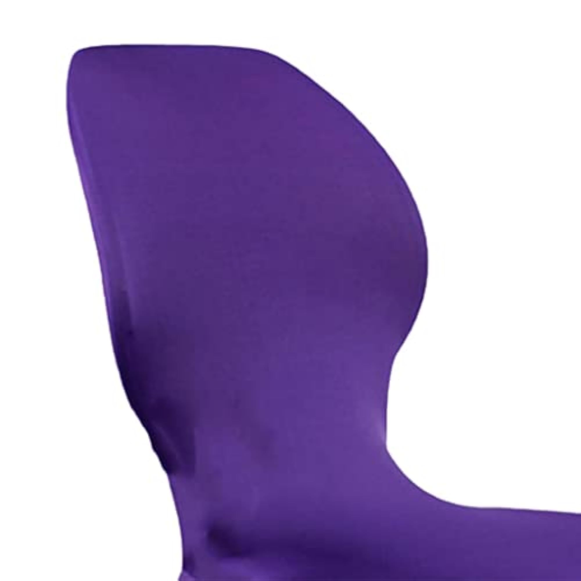 Elastic Swivel Computer Chair Cover, Purple Slipcover