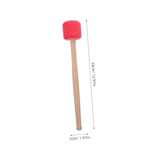 Baquetas para batería con punta de espuma color rojo miniatura 2
