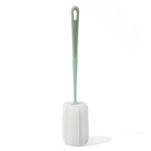 Brosse à Bouteille en éponge à Long Manche, éponge de Nettoyage pour Bouteille d'eau(Vert)