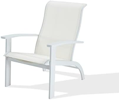 VICLLAX Adirondack Chair, Weather-Resistant Outdoor Furniture Lawn Chair, Fire Pit Lounge Chairs for Porch Yard Deck Garden, Ivory & White