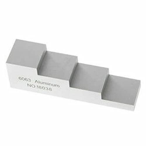 Bloque de calibración de 4 pasos para medidor ultrasónico de espesores, con espesores de 6,25 / 12,5 / 18,75 / 25,00 mm, en aluminio 6063 miniatura 4