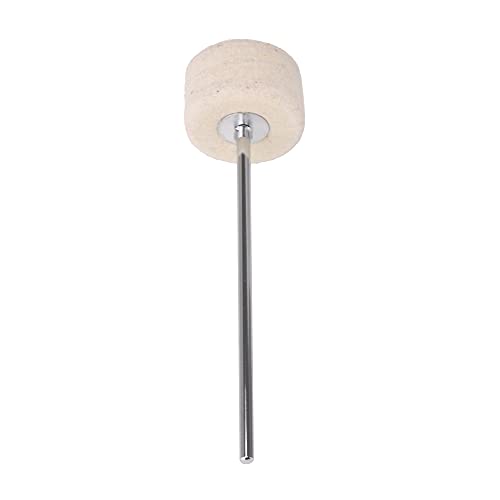 image for BQLZR Stainless Steel Shaft White Drum Pedal Felt Bass Drum Beater Ins