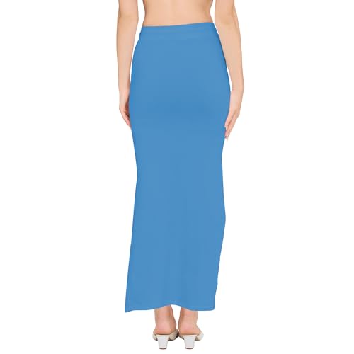 Image of DESI GIRL Cotton Lycra Stretchable Saree Shapewear Petticoat with Drawstring for Women | Fishcut Saree Petticoat with Side Slit for Easy Movement | Saree Shaper | Long inskirt