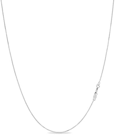 Fine Italian 925 Sterling Silver Box Chain Neckalce .7MM Super Thin & Durable 14" - 36" Inch Size Lengths