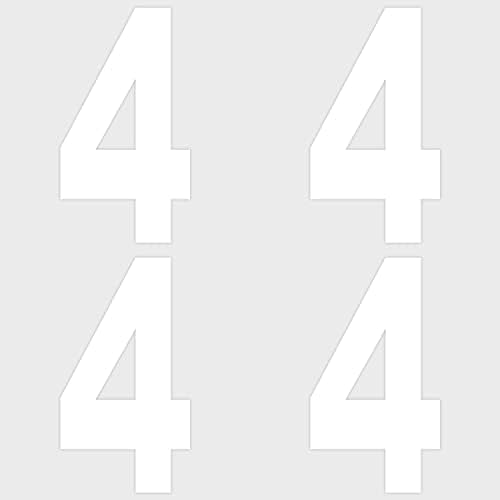 Bin Numbers 4 for Wheelie Bins (Pack of 4 Stickers) Choice of 09 Bin