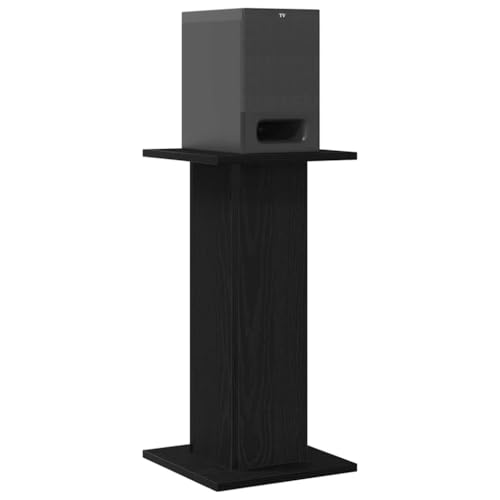 vidaXL Moderner Lautsprecherständer aus schwarzer Eiche | Holz...