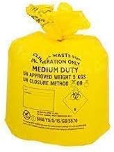 50 x HPC Clinical Waste Bags, Medium Duty, Yellow - Ref: CX50/CWMD2