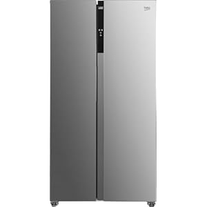 Beko GNO5322XPN Side-by-Side, koelkast, vriezer, 532 l totaal volume, 347 liter koelgedeelte, 185 liter vriesbereik, multifunctioneel display, snelkoelen, deuralarm, roestvrijstalen look