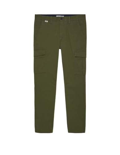 Pantalon Cargo Tommy Jeans Homme Kaki 32/32 Coupe Droite Réf 61581