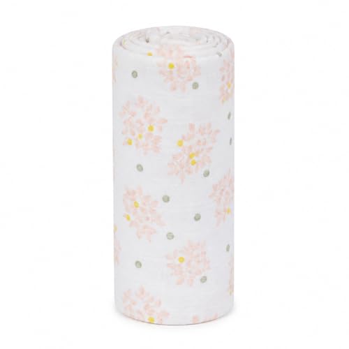 Image of Pure Cotton Muslin Baby Swaddle Blanket for Newborn Baby - Super Soft Wrapper Cloth, Multi-Use Stroller Cover & Gentle on Baby Skin (120 x 120 CM) - Pack of 2 | COCOUNT & Leaf DOT