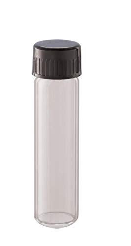 Borosil 9910005 - Tubo de cultivo reutilizable con tapa de rosca de polipropileno forrado de PTFE, fondo plano, capacidad de 5 ml, diámetro exterior de 16 mm, 50 mm, 100 unidades