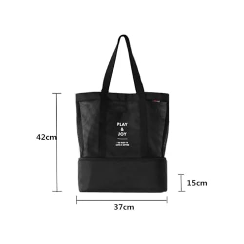 Bolsa de Praia de Rede com Compartimento Térmico MIURI (Preta)