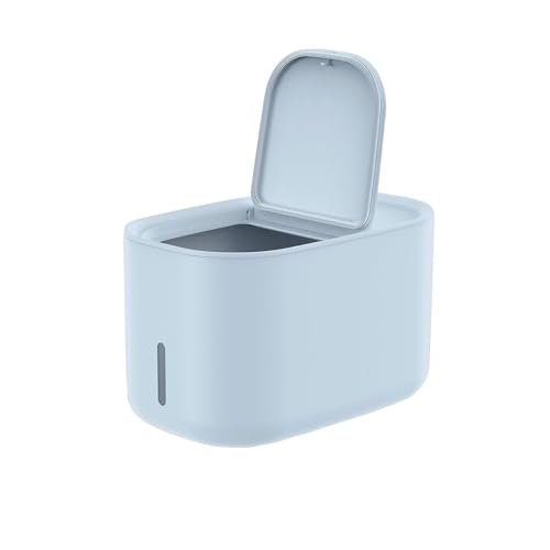 Zuutii Rice Storage Container 11lbs Food Container Dry Food Storage 7.2lbs Pet Food Dispenser Large Storage Bin with Lid Silicone Ring & Moisture Proof (Light Blue)