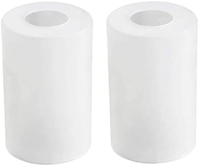 Frosted Light Shade Glass Lamp Shade Pendant Light Shade Replacement Light Fixture Cylinder Shade Diameter 3.5" Height 5.5" Fitter 1.65" (2 Packs)