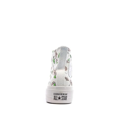 Baskets Converse Blanches et Noires Femme Lemonade stylées