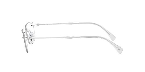 Ray-Ban Mens Rx8755 Titanium Prescription Eyeglass Frames, Silver/Demo Lens, 54 Mm Us #TOP3