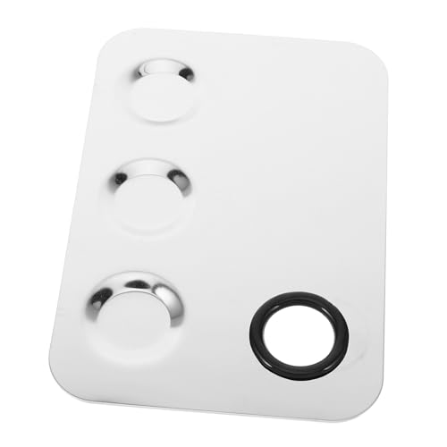 FOMIYES Foundation Mixing Palette Makeup Tool Tray Stainless Steel 3 Sections Perfect for Makeup Artists Beauty Enthusiasts