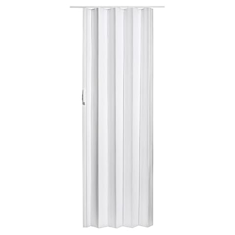 LTL Home Products HSR3680H Regent Interior Accordion Folding Door, 36" x 80", White Cover