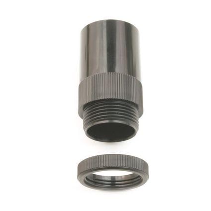 Pack of 10 20mm ADAPTORS Male Thread and Lock-Ring (20MM, Black)