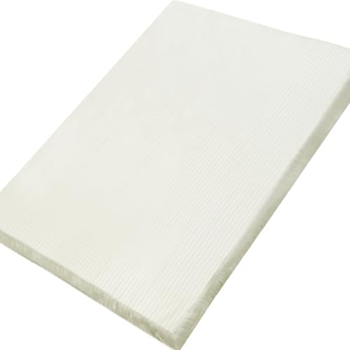 新日本通販EX ロングサイズ マットレス 日本製 ダブル 140×230cm マット 大きなサイズ 高反発 エアープレス フィット オーバーレイ ビッグサイズ 少し 硬め 厚さ約 5cm 国産 (アイボリー)