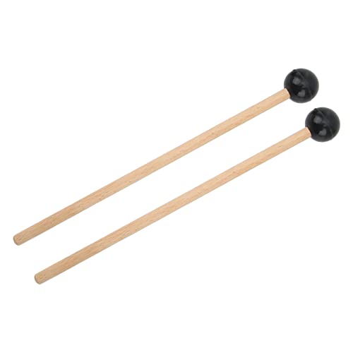 Fydun 1 par de baquetas para percusión con cabeza de goma, instrumento musical para batería y mallets (tamaño grande, 200x130x65 mm) miniatura 2