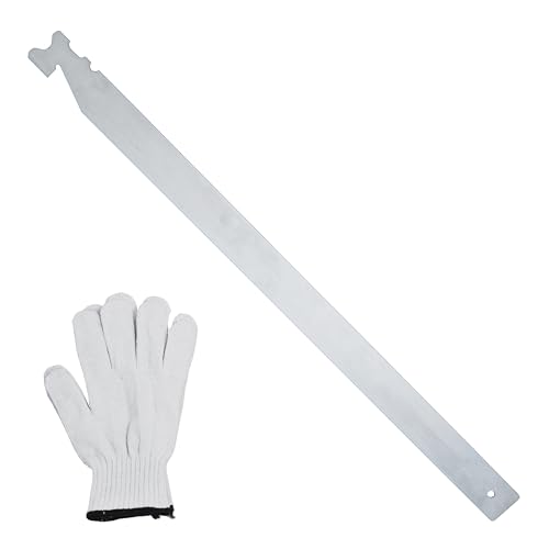 SINKHANUN 20.67in Slim Jim Tool for Vehicles, Stainless Steel Professional Auto Tool, Emergency Tool Injury Prevention Gloves
