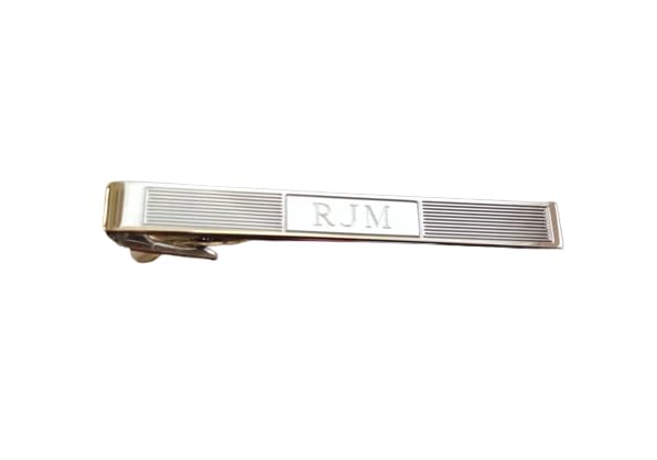 Sterling Silver Lined Tie Bar