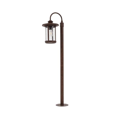 Lindby Luminaire extérieur Zayn à intensité variable (Antique, Classic) en Marron Aluminium (1 lampe,à E27) Borne lumineuse borne luminaire pour socle