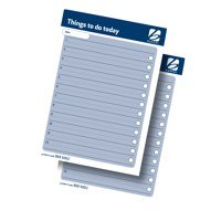 Banner Things To Do Today Pad A4 80 Sheet Pre-printed Pads. Size: A4. 60gsm. Convenient Way To Take And Leave Messages. Add Date To Top Of Each Page. Organise Your Tasks Into An Easily Achieved List, With An Additional Tick Box For Ticking Your Task When Completed. 80 Sheets Blue Paper Per Pad. Board Backed And Headbound. Pack Of 10. Ref 9095002