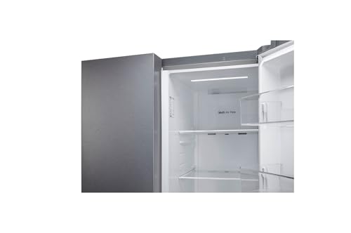 Image of LG 650 L, 3 Star, Smart Inverter Compressor, Frost Free Double Door Side by Side Refrigerator (GL-B257HDS3DUM, Dazzle Steel, Express Freeze)