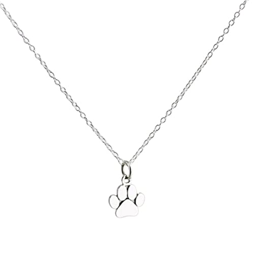 Cute Paw Print Pendant Necklace Dog Necklace Dog Dog Two-tone Dog Pet Animal Necklace Cat Paw Paw Necklace Footprint Necklace