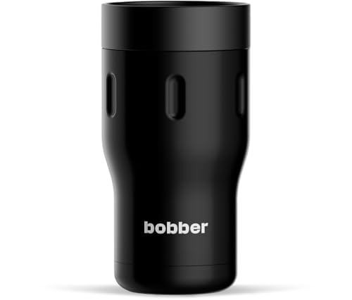 BOBBER 350ml �X�e�����X �R�[�q�[�^���u���[ �t�^�t �R�[�q�[4���ԕۉ��E8���ԕۗ� �^��f�M�g���x���}�O �H��@�Ή� �~�j�T�[���X�e�B�[�J�b�v BPA�t���[ (�u���b�N)