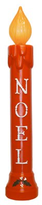 UnionProducts Noel Candle Christmas Decoration Red Resin 39 in. 1 pk