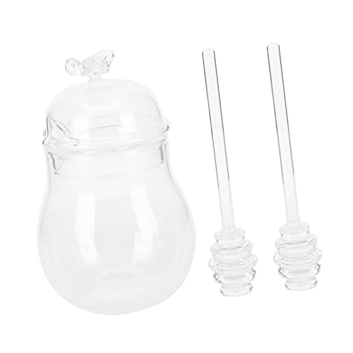 OFFSCH 1Set Honey Jar with Stirring Rod Honey Storage Bottle Stirring Sticks for Mess Honey Dispensing for Kitchen Decor and Dry Food Storage