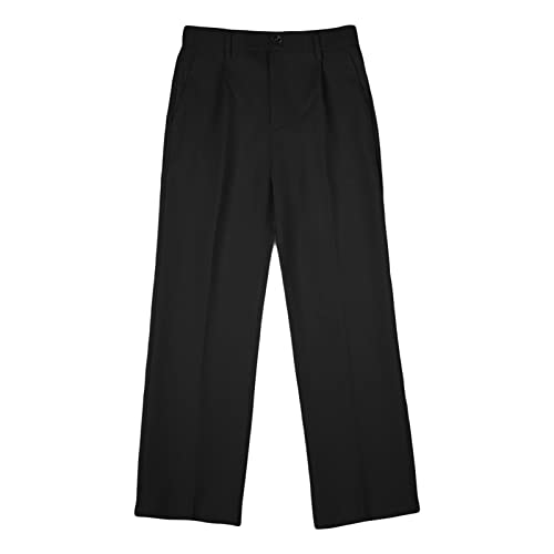 Men's Loose Fit Dress Pant Classic Casual Wide Leg Suit Pant Summer Lightweight Business Comfort Trousers