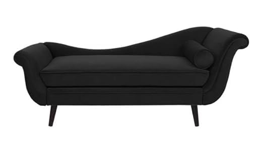 Image of Rosewood 2-Seater Settee Sofa Diwan Couch for Home and Living Room (Black, Large)