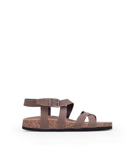 Sandales plates pour femme avec semelle liège bio parfaites pour vos sorties d'été