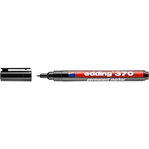Edding Industry Permanent Marker – dunne ronde punt – voor karton, metaal, rubber en hout, Zwart