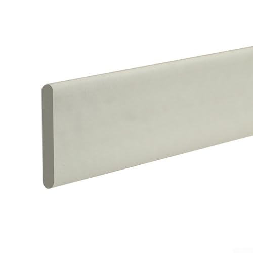 Yhenlovtt Moulure décorative anti-collision pour plinthe - Matériau flexible - 200 cm x 8 cm - Pour cadres de porte, seuils, coins de mur (gris)
