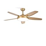CREATE / WINDLIGHT FLAT DC / Ventilador techo con luz motor DC oro / Silencioso, temporizador