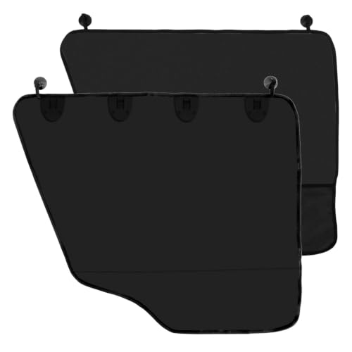 Protector puerta coche 600d oxford lavable tela negra para perros juego de 2 unidades