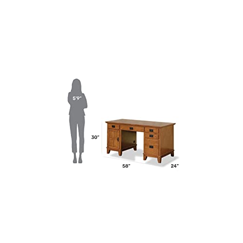 Home Styles Arts And Crafts Cottage Oak Double Pedestal Desk By Home Styles #TOP2