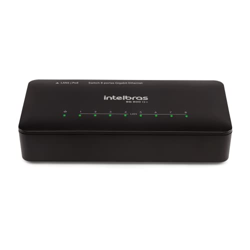 intelbras Switch 8 Portas Giga SG 800 Q+ Preto