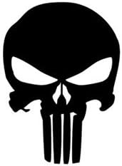 2 x The Punisher logo sticker, vinyl car rear window sticker (15 x 10 cm), high quality product, customisable Including: Free mounting guide and instructions. -
