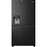 Hisense RS818N4IFE Wifi Connected Non-Plumbed Total No Frost American Fridge Freezer - Black Stainless Steel - E Rated