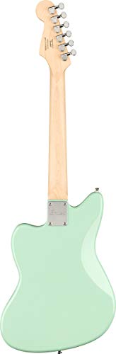 Image of Fender Squier 3 /4-Size Kids Mini Jazzmaster Electric Guitar - Surf Green Bundle with Amplifier, Instrument Cable, Tuner, Strap, Picks, Online Lessons, and Austin Bazaar Instructional DVD