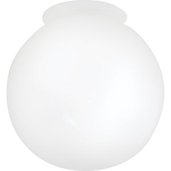 Image of 6 inch Globe Glass Lip Light Shade White