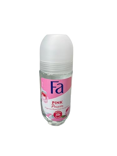 FA Desodorante Roll-on Pink Passion de rosa rosa, paquete de 6 unidades (6 x 50 ml)