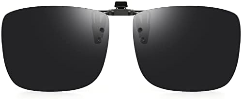 CAXMAN Polarized Clip On Sunglasses Over Prescription Glasses for Men Women UV Protection